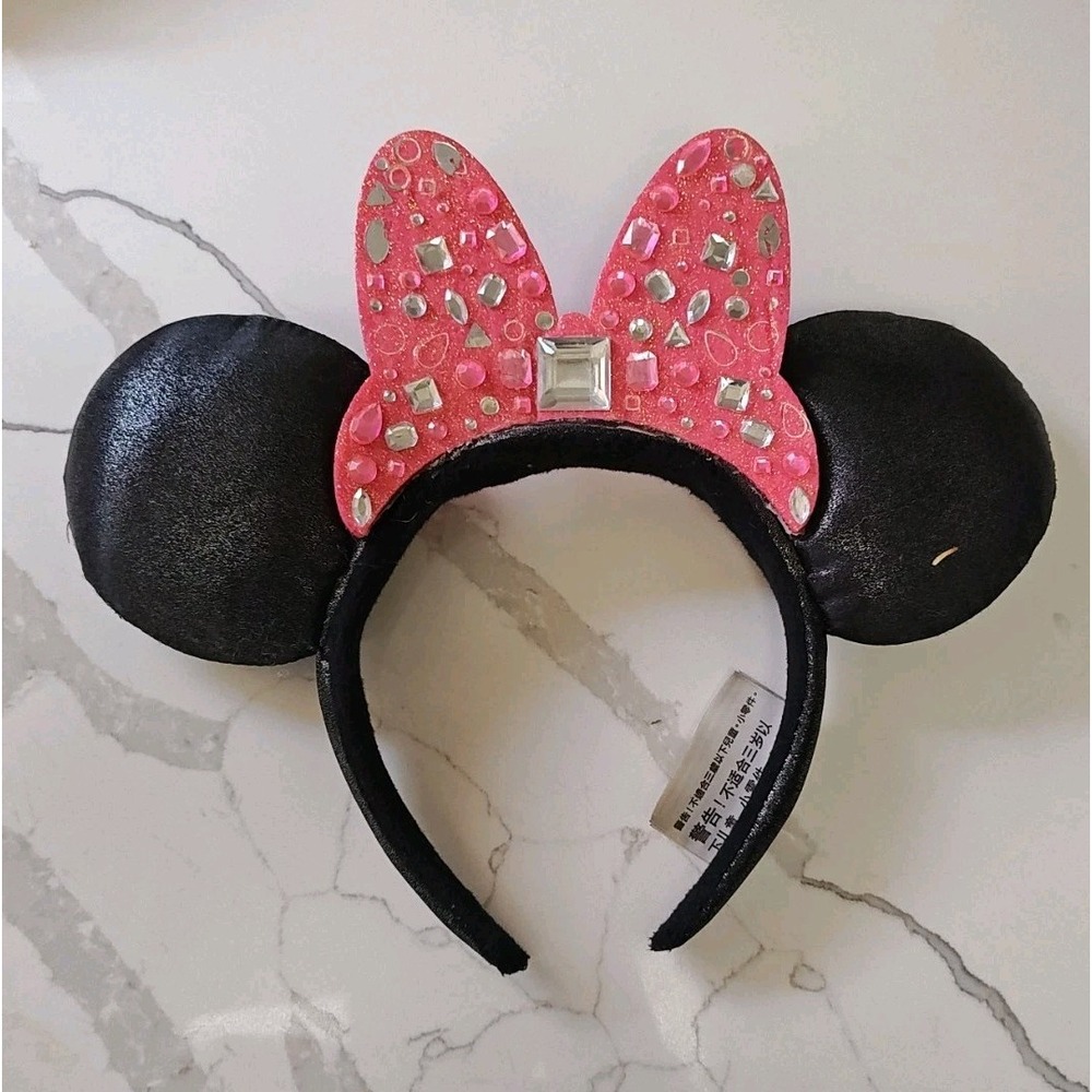 Official Disney World - Minnie Mouse Headband ears and bow. Magic Kingdom